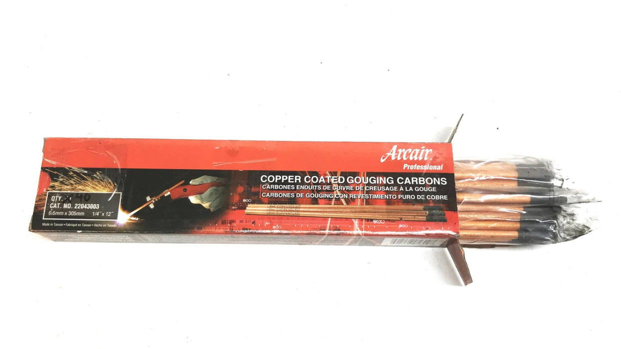 Arcair Copperclad Gouging Electrodes, Box of 40, 22043003-250 NOS