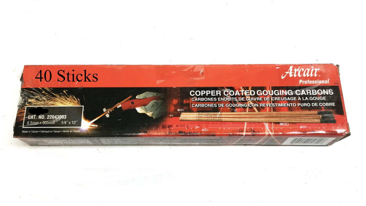 Arcair Copperclad Gouging Electrodes, Box of 40, 22043003-250 NOS