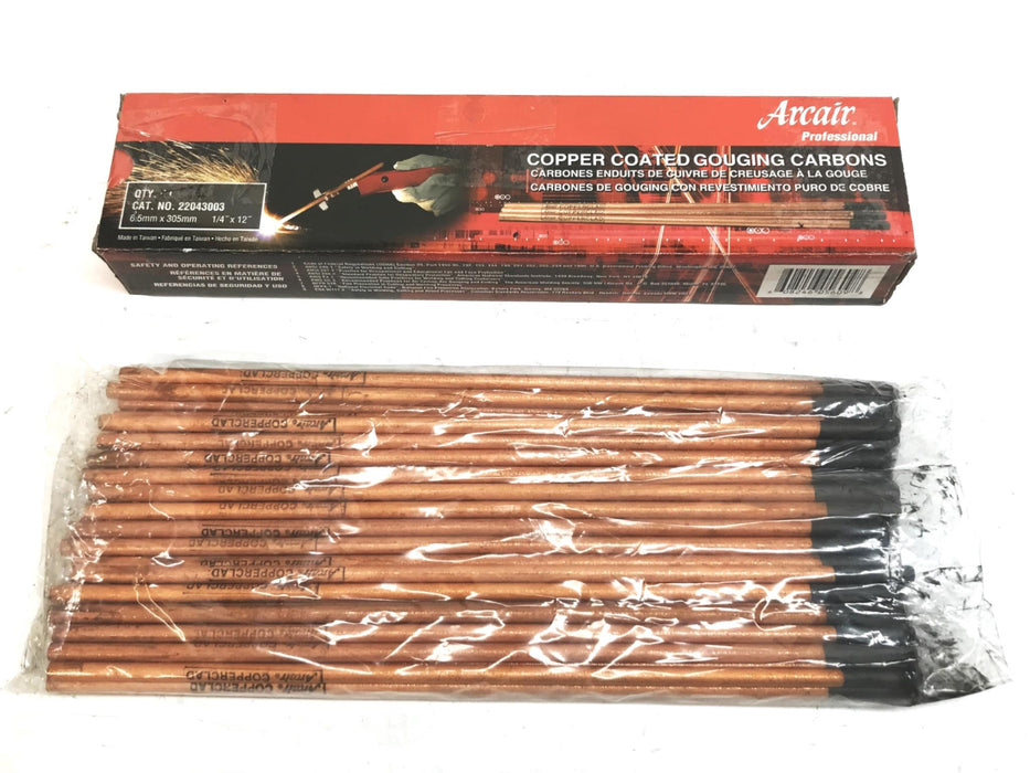 Arcair Copperclad Gouging Electrodes, Box of 50, 22043003-250 NOS