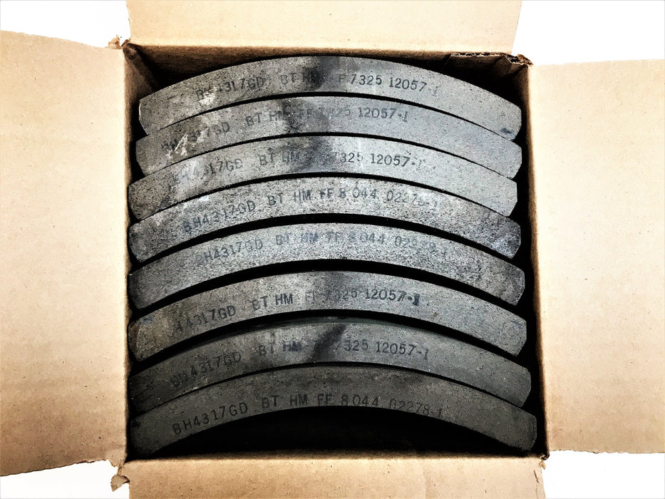 Unbranded Brake Shoe Lining Strips, Set of 8, BH4317GD NOS