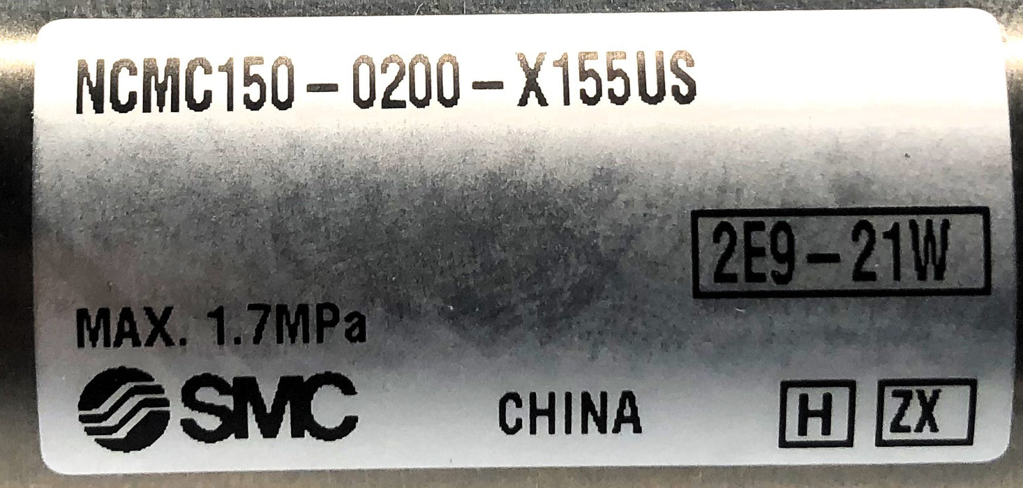 SMC Pneumatic Cylinder NCMC150-0200-X155US NOS