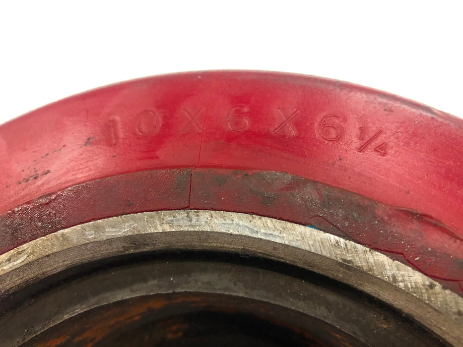 Superior Tire 10X6X6-1/4 Cushothane Forklift Caster Wheel 068 USED