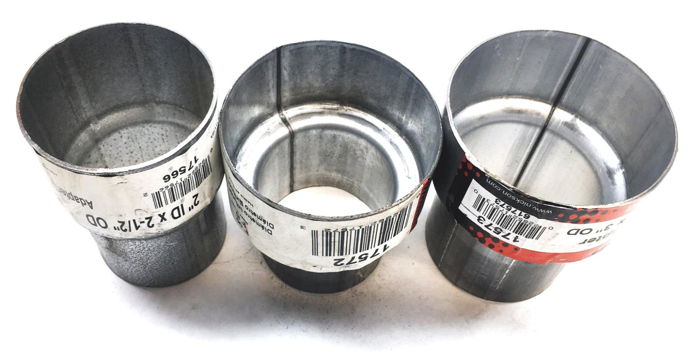 Nickson Exhaust 3 Piece Adapter Set 17566 17572 17573 NOS