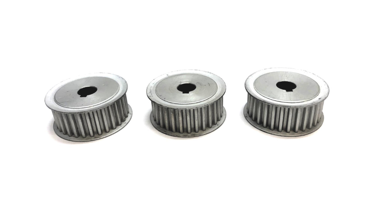 Unbranded 12mm Bore x 50mm OD Aluminum Pulley With Keyway [Lot of 3] NOS