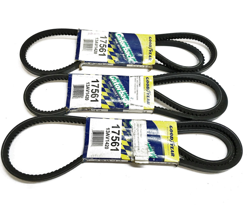 Goodyear "Gatorback" Cogged V-Belt 17561 [Lot of 3] NOS