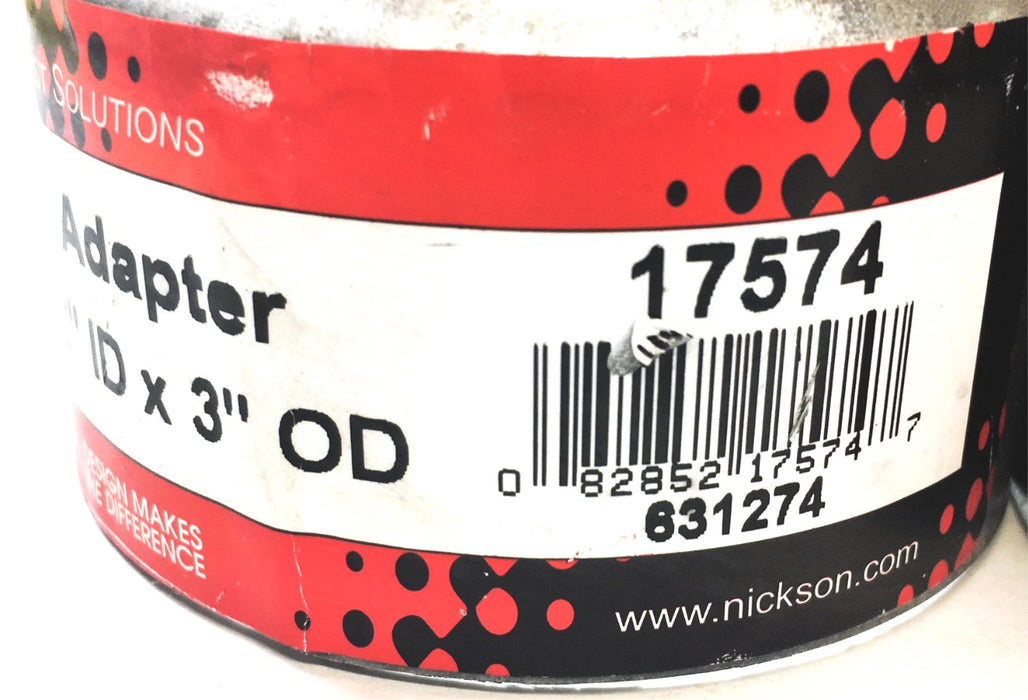 Nickson Exhaust 2-/12 Inch ID x 3 Inch OD Adapter 17574 (631274) [Lot of 2] NOS