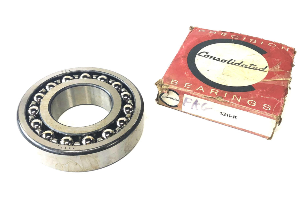 Consolidated FAG Self Aligning Double Row Ball Bearing 1311-K NOS