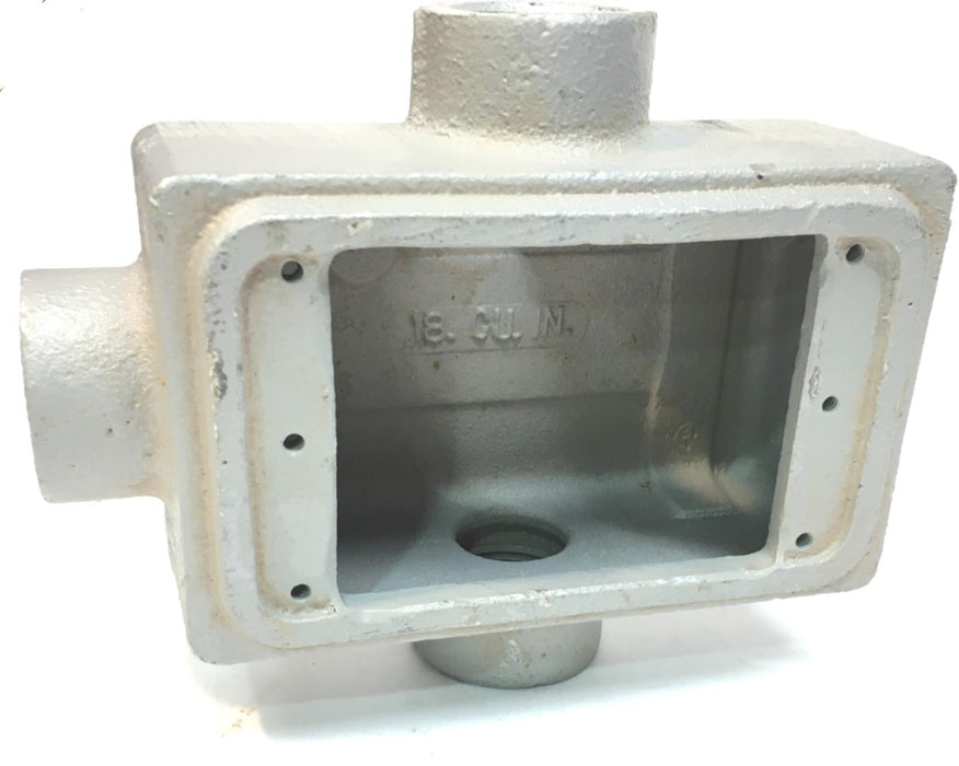Appleton F8 UNILET CONDUIT BOX 3/4" TYPE T 3 HUB, NOS