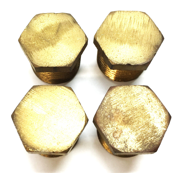POWERS 1/2" Brass Plug [Lot of 4] NOS
