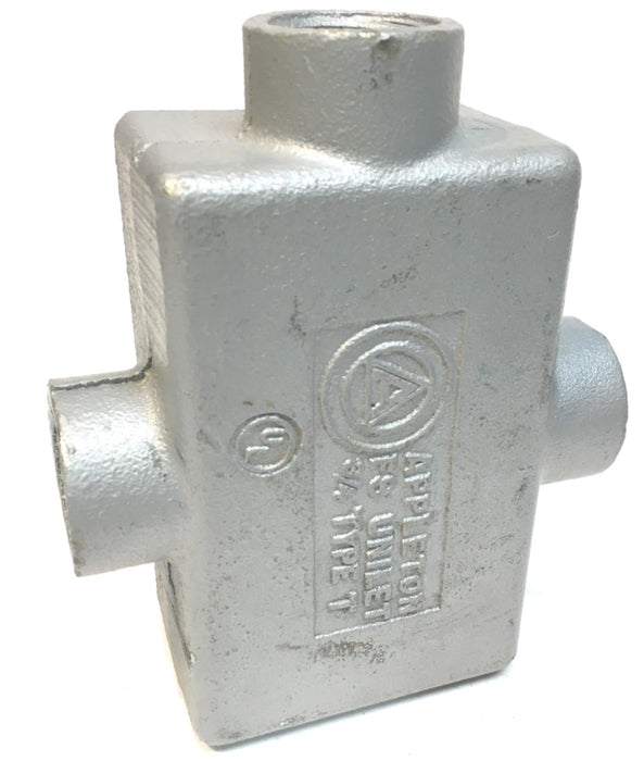 Appleton F8 UNILET CONDUIT BOX 3/4" TYPE T 3 HUB, NOS