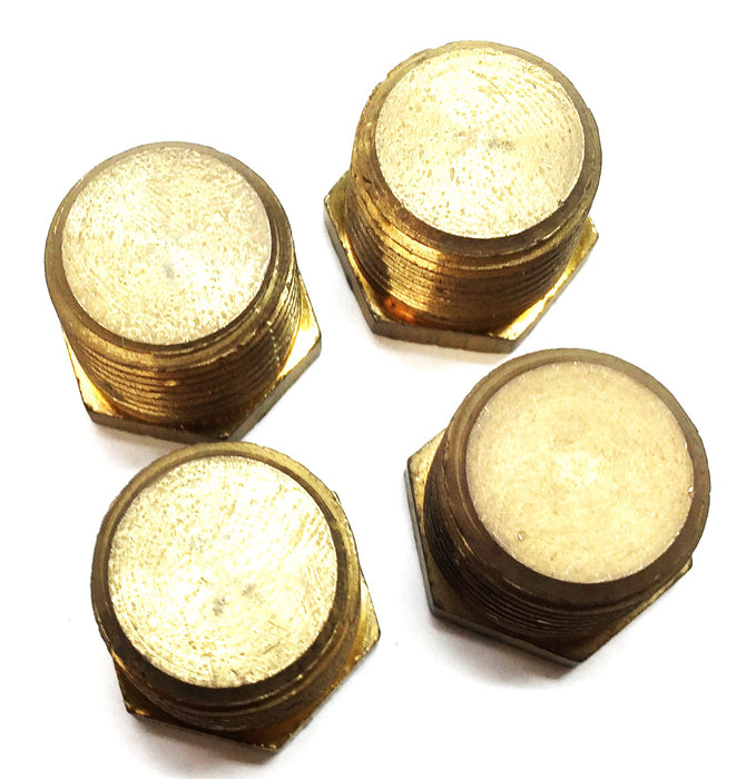 POWERS 1/2" Brass Plug [Lot of 4] NOS