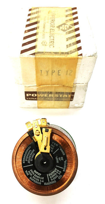 Superior Electric Powerstat Variable Transformer Type-12 NOS