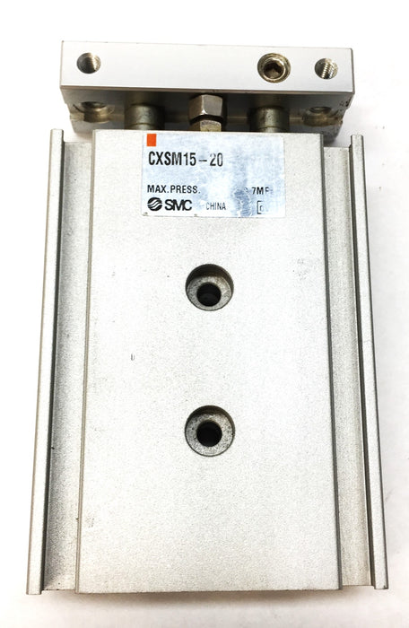 SMC Dual Rod Guided Cylinder CXSM15-20 Max Pressure-.7MPa USED