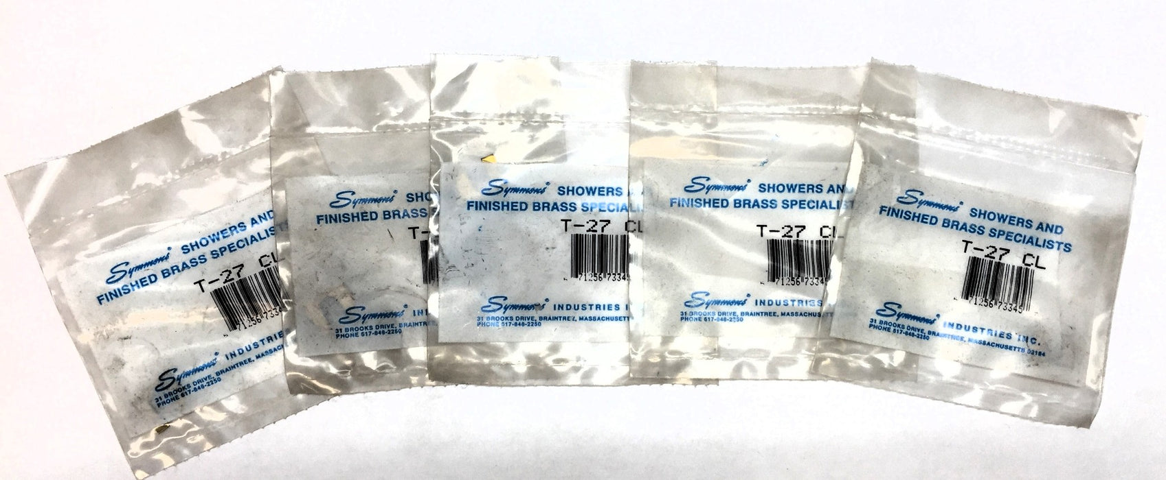 SYMMONS Brass Retainer Clip T-27 CL [Lot of 5] NOS
