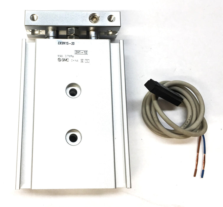 SMC Dual Rod Guided Cylinder CXSM15-20 Max Pressure-.7MPa NOS