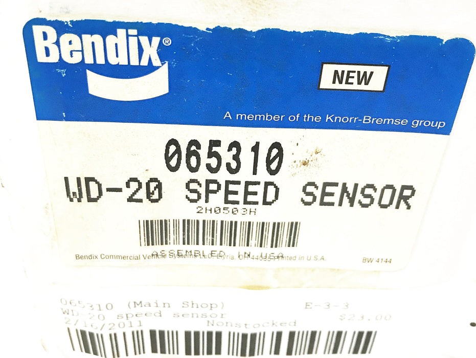 Bendix "WD-20" Wheel Speed Sensor 065310 NOS