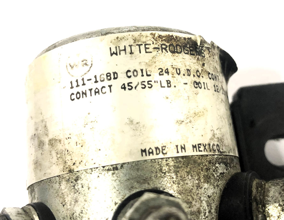 White-Rodgers 24VDC Cont. Contact 45/55"LB Coil 12/10"LB Solenoid 111-168D USED