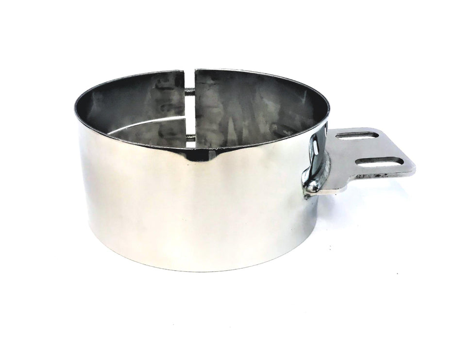 BOZZ STAINLESS STEEL 7" BUTT JOINT CLAMP & STRAIGHT BRACKET BZ-123 NOS