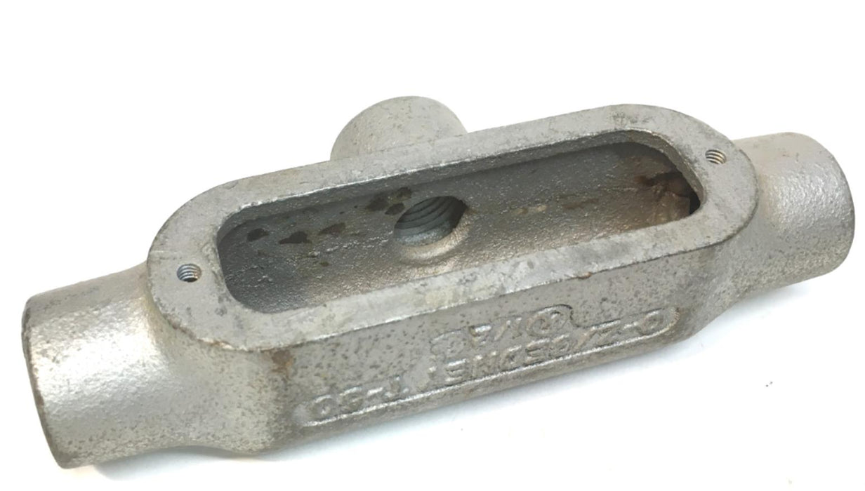 OZ Gedney T50 Conduit Body, Type: T, 1/2", Spec 35, Malleable Iron NOS