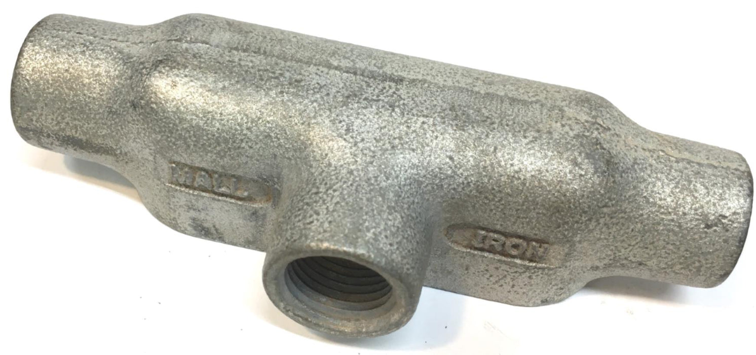 OZ Gedney T50 Conduit Body, Type: T, 1/2", Spec 35, Malleable Iron NOS