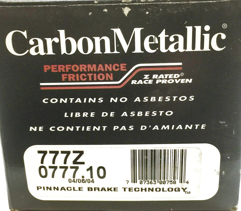 Carbon Metallic Performance Friction Disk Brake Pads 0777.10 (777Z) NOS