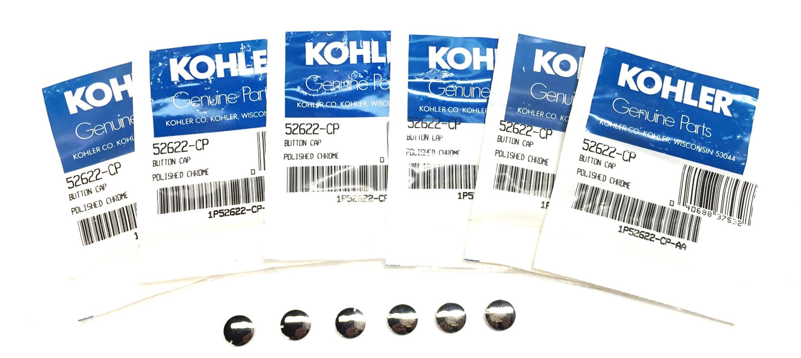 KOHLER Chrome Button Cap Kohler 52622-CP [Lot of 6] NOS