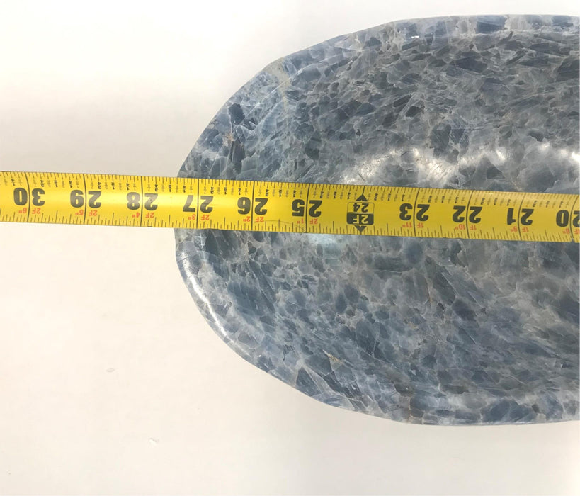 UNBRANDED BLUE CRYSTAL/STONE TROUGH DISH NOS