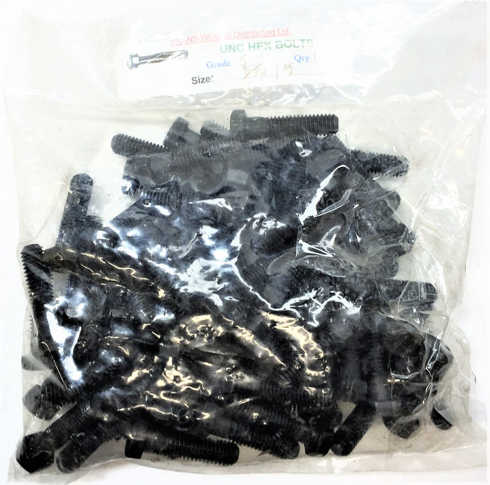 TRANS-WORLD 3/8" x 1-1/2" UNC Hex Bolt Grade 8 [Lot of 90] NOS