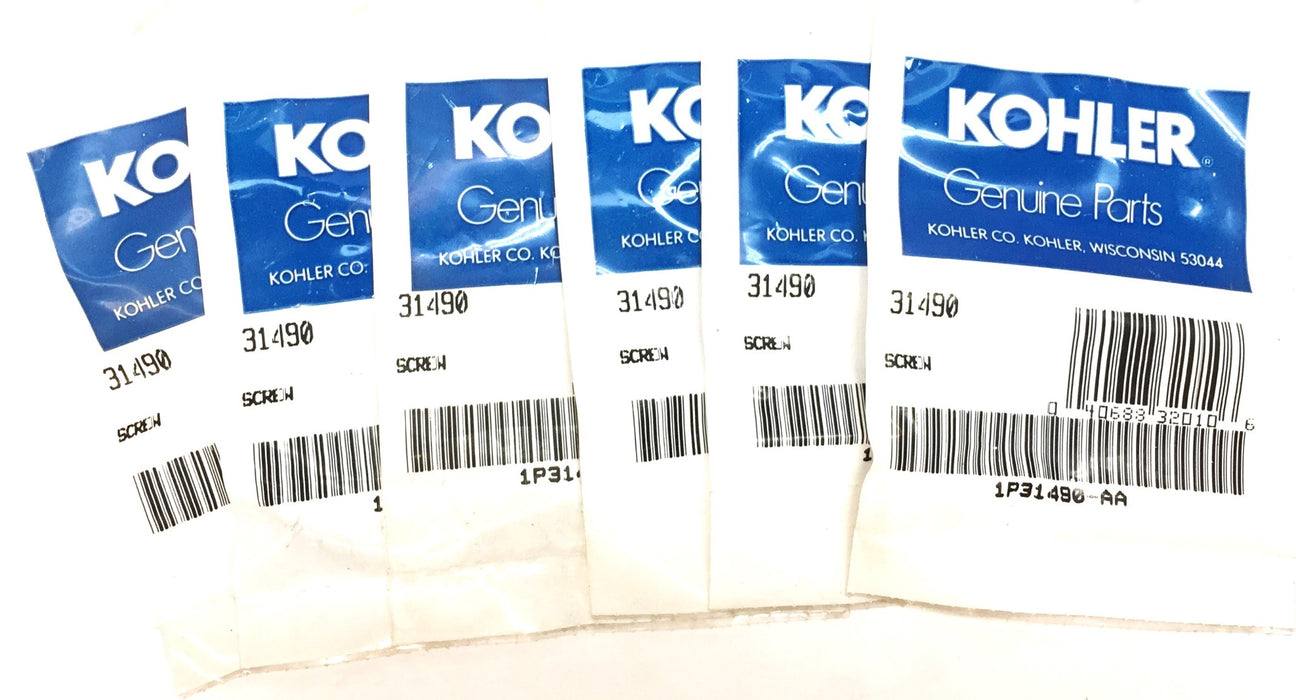 KOHLER Screw 31490 [Lot of 6] NOS