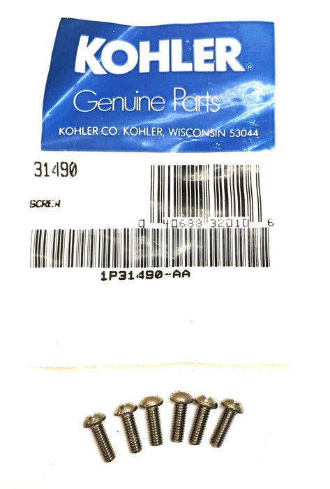 KOHLER Screw 31490 [Lot of 6] NOS