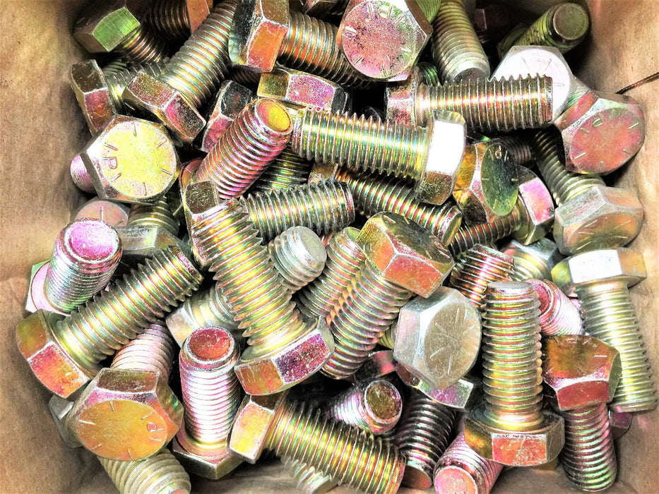 UNBRANDED 1-1/2" x 9/16" Hex Bolt Yellow Zinc Plated Grade 8 [Lot of 100] NOS