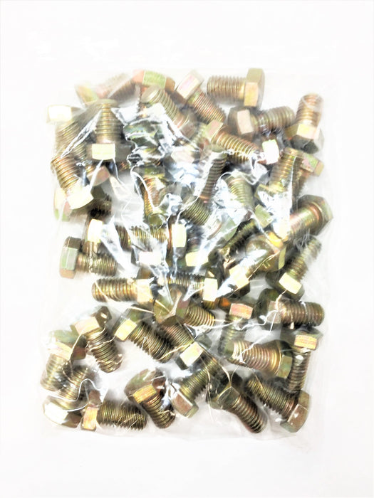 UNBRANDED 1-1/4" x 9/16" Hex Bolt Yellow Zinc Plated [Lot of 50] NOS