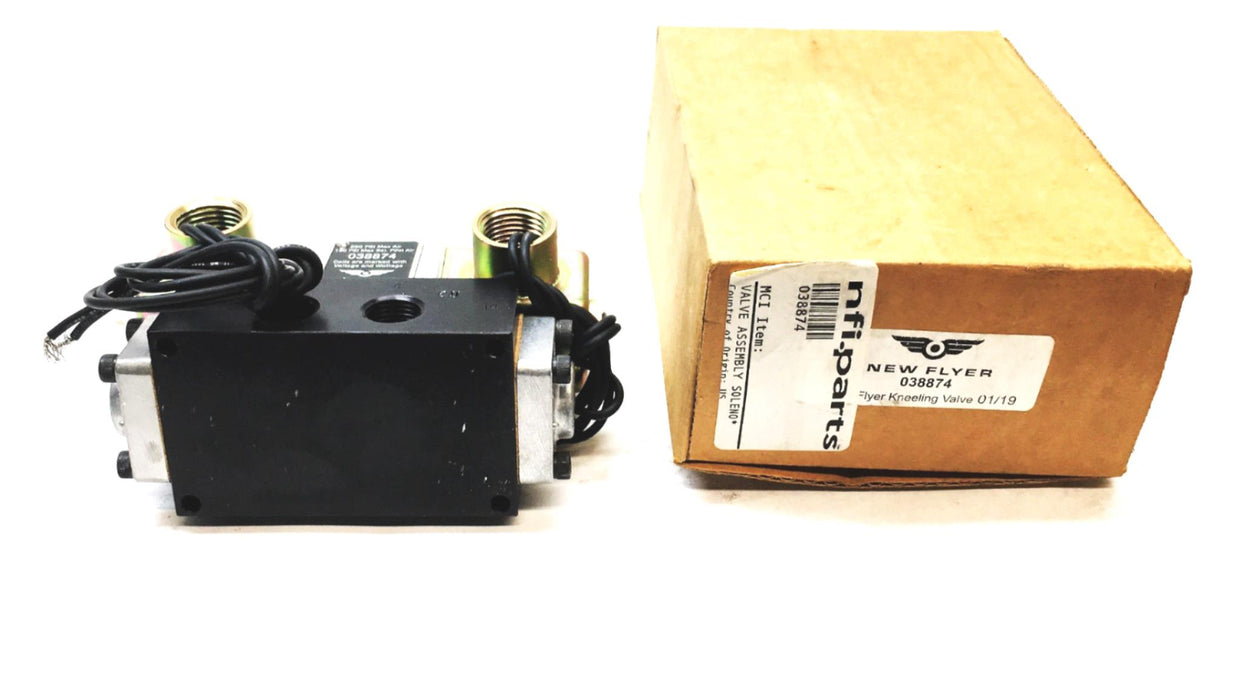 New Flyer 01/19 Kneeling Valve Solenoid Assembly 038874 NOS
