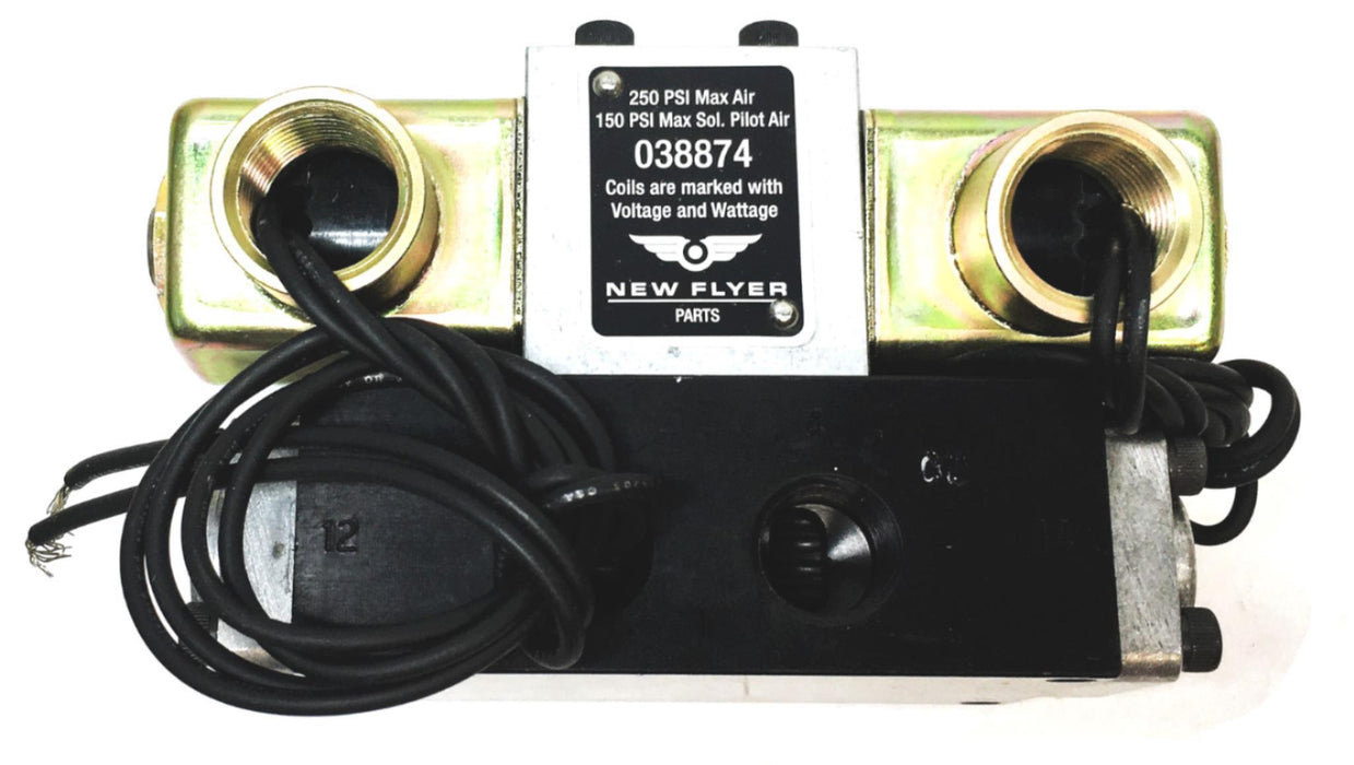 New Flyer 01/19 Kneeling Valve Solenoid Assembly 038874 NOS