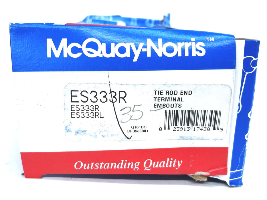 McQuay-Norris Steering Tie Rod End ES333R NOS