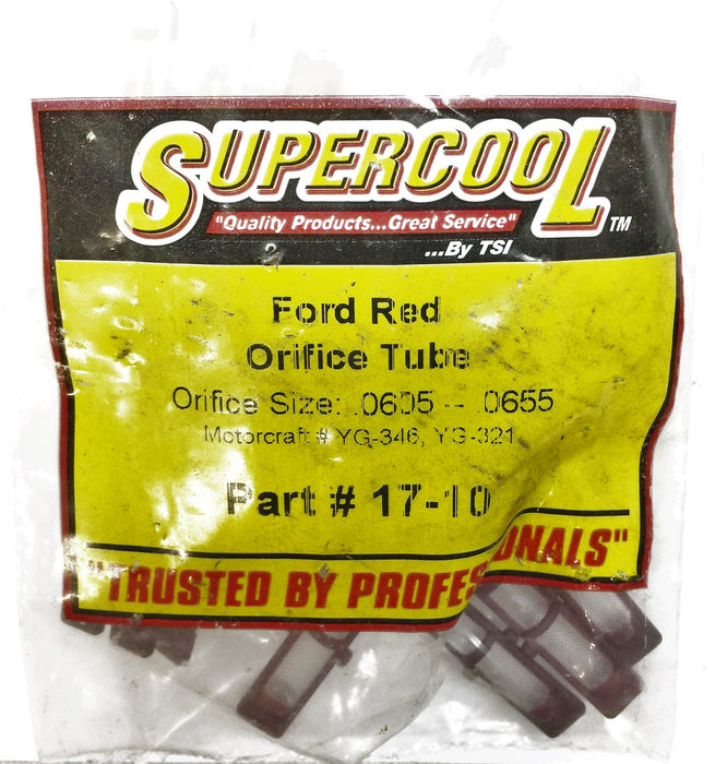 Supercool Ford Red Orifice Tube 17-10 (YG-346,YG-321) [Lot of 8] NOS