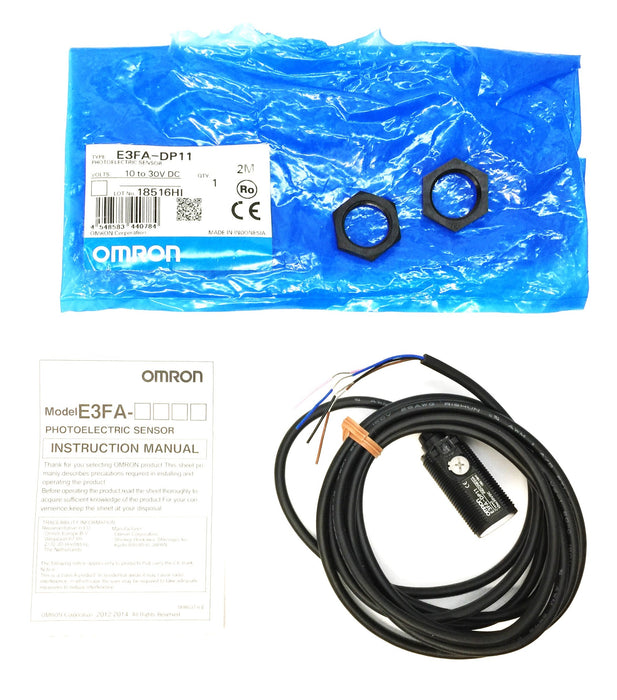 Omron Photoelectric Sensor E3FA-DP11 [Lot of 2] NOS