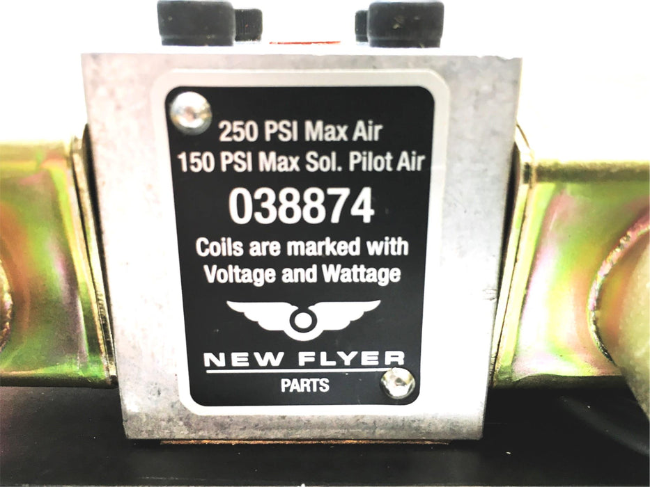 New Flyer 01/19 Kneeling Valve Solenoid Assembly 038874 NOS