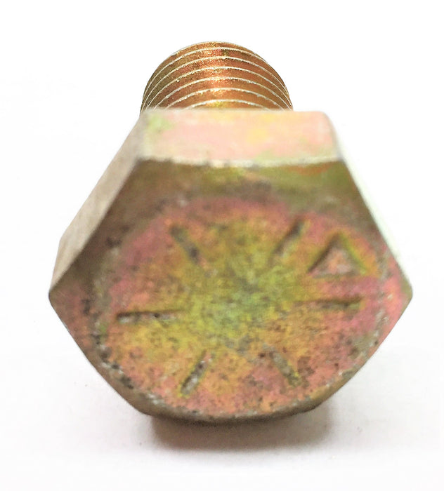 TRANS-WORLD 1" x 9/16" UNC Yellow Zinc Plated Hex Bolt [Lot of 50] NOS