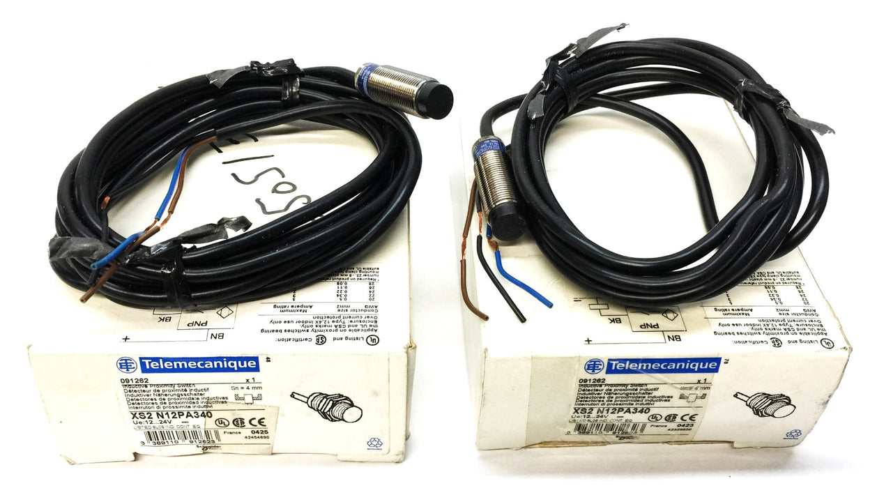 Telemecanique Inductive Proximity Switch XS2 N12PA340 [Lot of 2] NOS