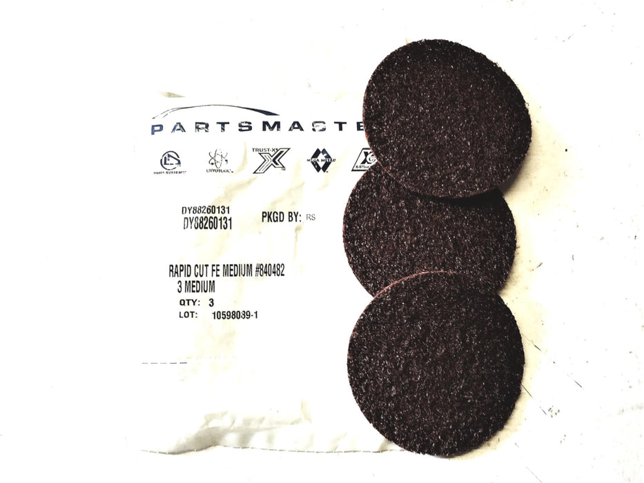 PartsMaster Rapid Cut Sanding Pad DY88260131 [Lot of 3] NOS