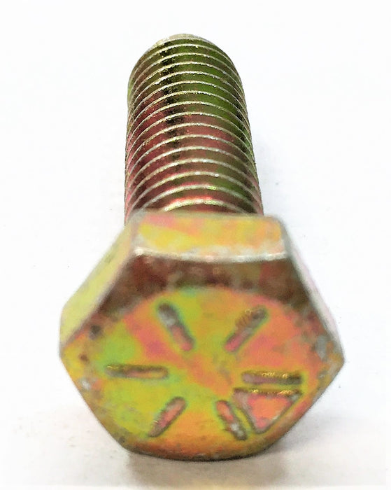 TRANS-WORLD 3/8" x 1-1/4" UNC Yellow Zinc Grade 8 Hex Bolt [Lot of 100] NOS
