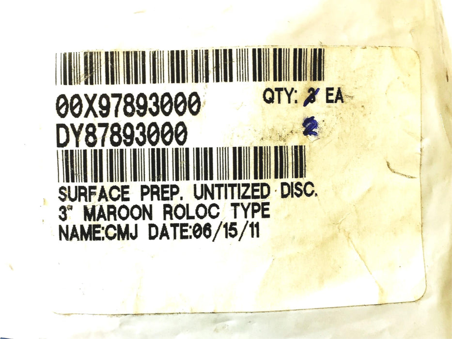 PartsMaster 3" Maroon Sanding Pad DY87893000 [Lot of 2] NOS