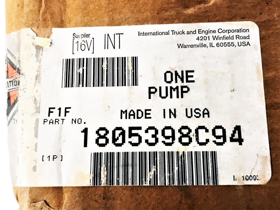 International Oil Pump for 6.9 Liter 1805398C94 NOS