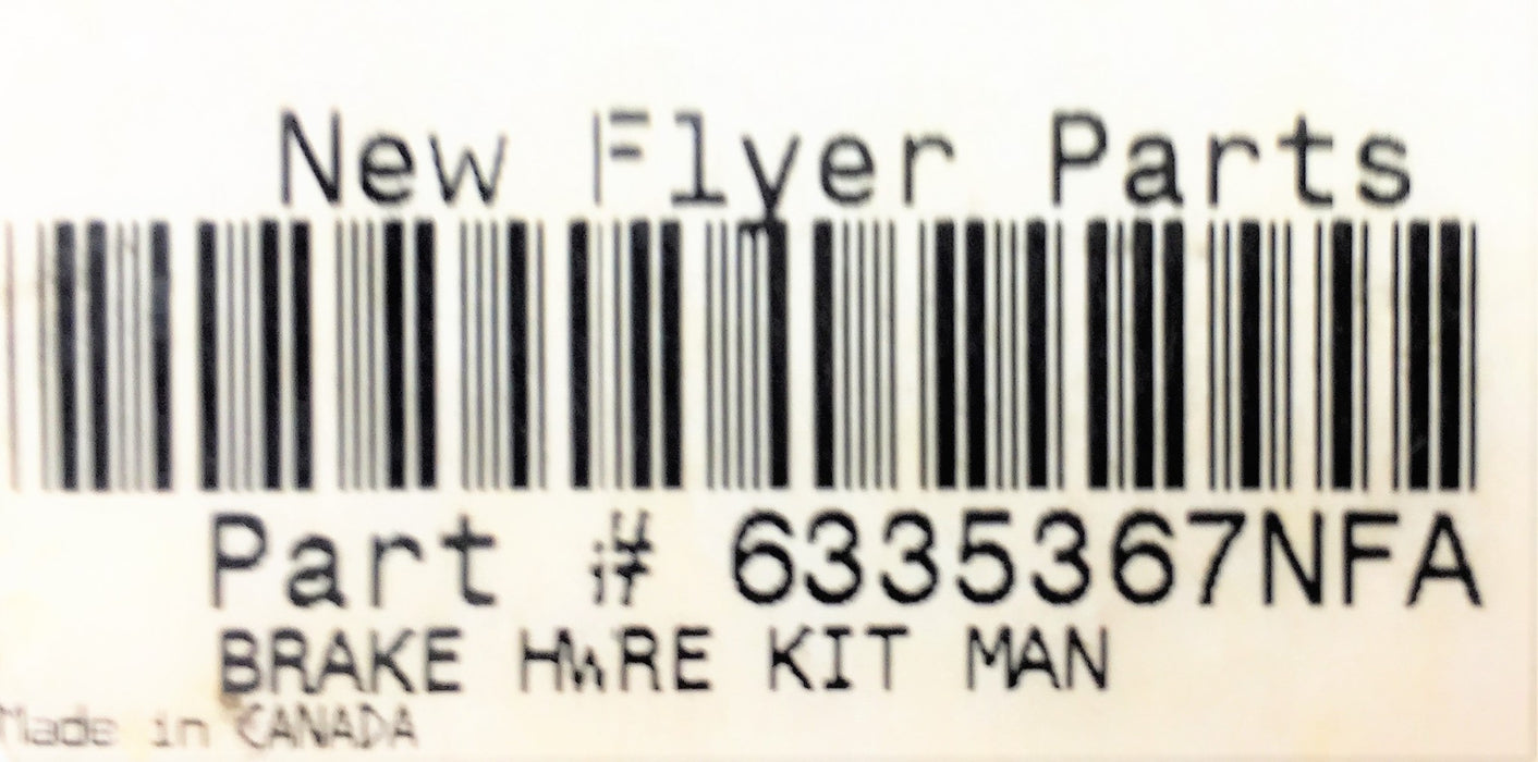 NEW FLYER Brake Hardware Maintenance Kit 6335367NFA NOS