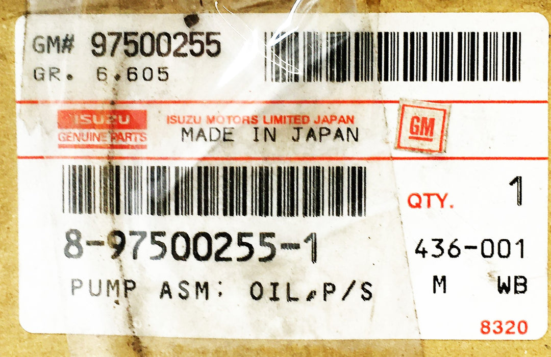 GM Power Steering Oil Pump Assembly 897500255 (8-97500255-2) NOS