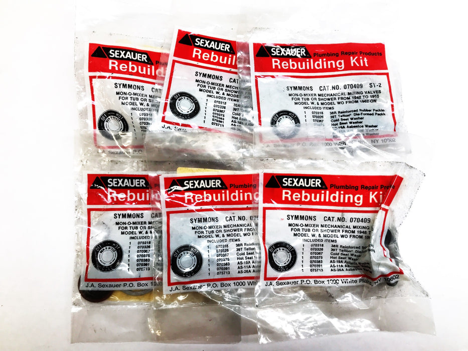 Sexauer/Symmons Rebuilding Kit 070409 SY-2 [Lot of 6] NOS