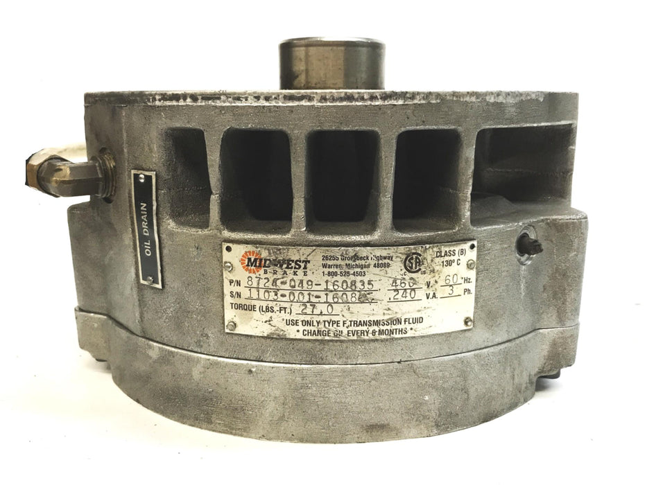 Midwest Brake Motor Brake 8724-049-160835 (8724-242-1) REMANUFACTURED