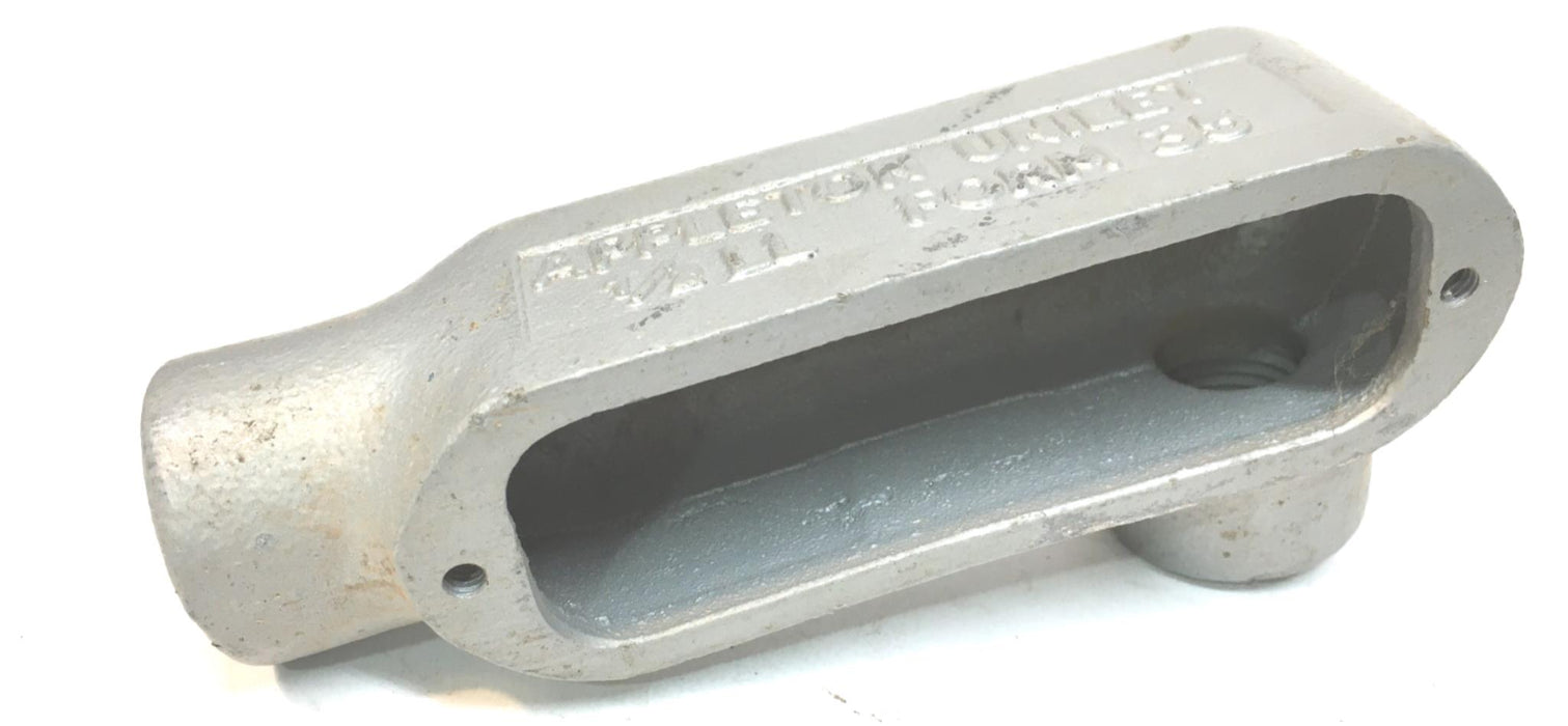 APPLETON UNILET 1/2 LL FORM 35 THREADED Conduit Malleable Iron NOS