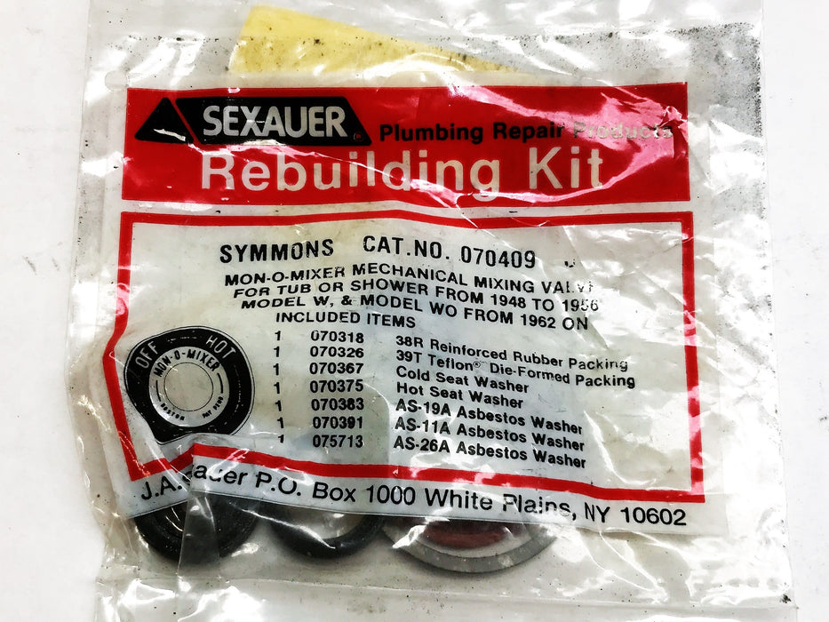 Sexauer/Symmons Rebuilding Kit 070409 SY-2 [Lot of 6] NOS